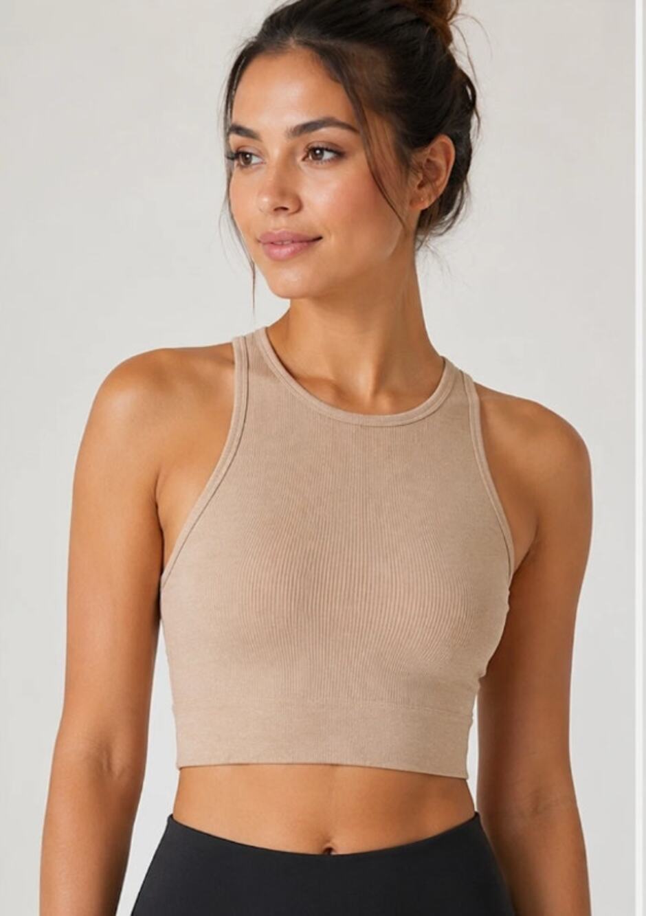 NUX Seamless Ribbed Racerback Sports Bra Small NWOT